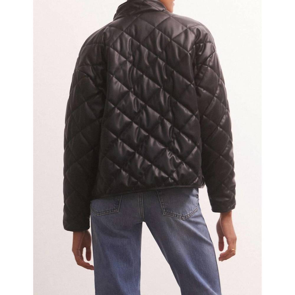 NEW Z SUPPLY heritage faux leather jacket in black - Picture 3 of 6